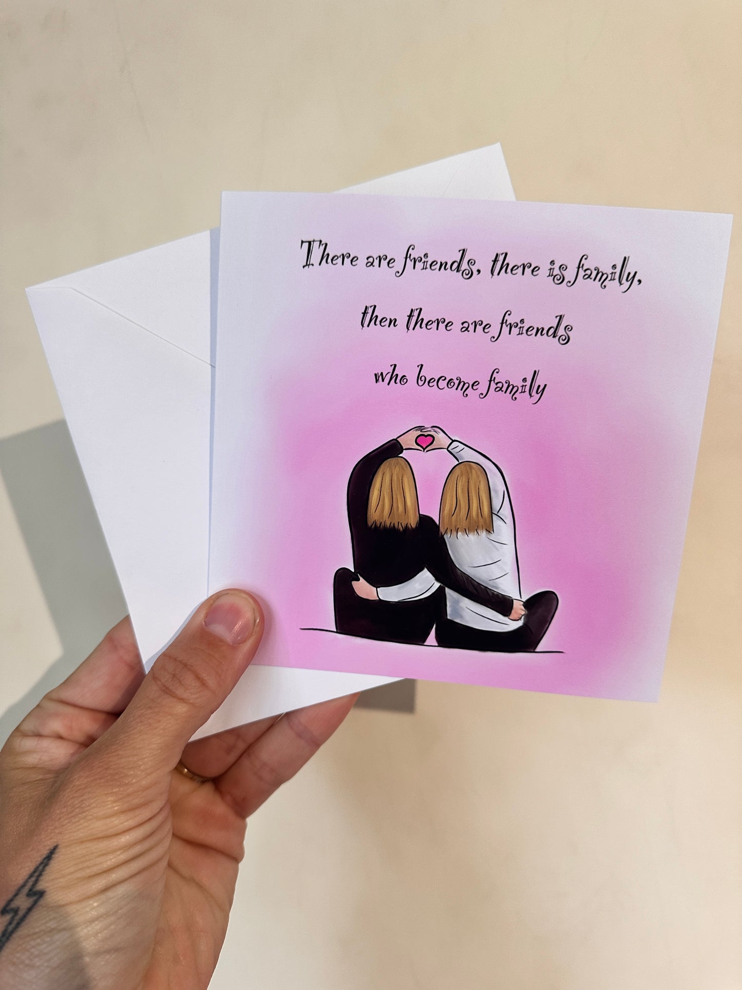 Best Friends Greeting Card – Square 13.5cm | Friendship Card