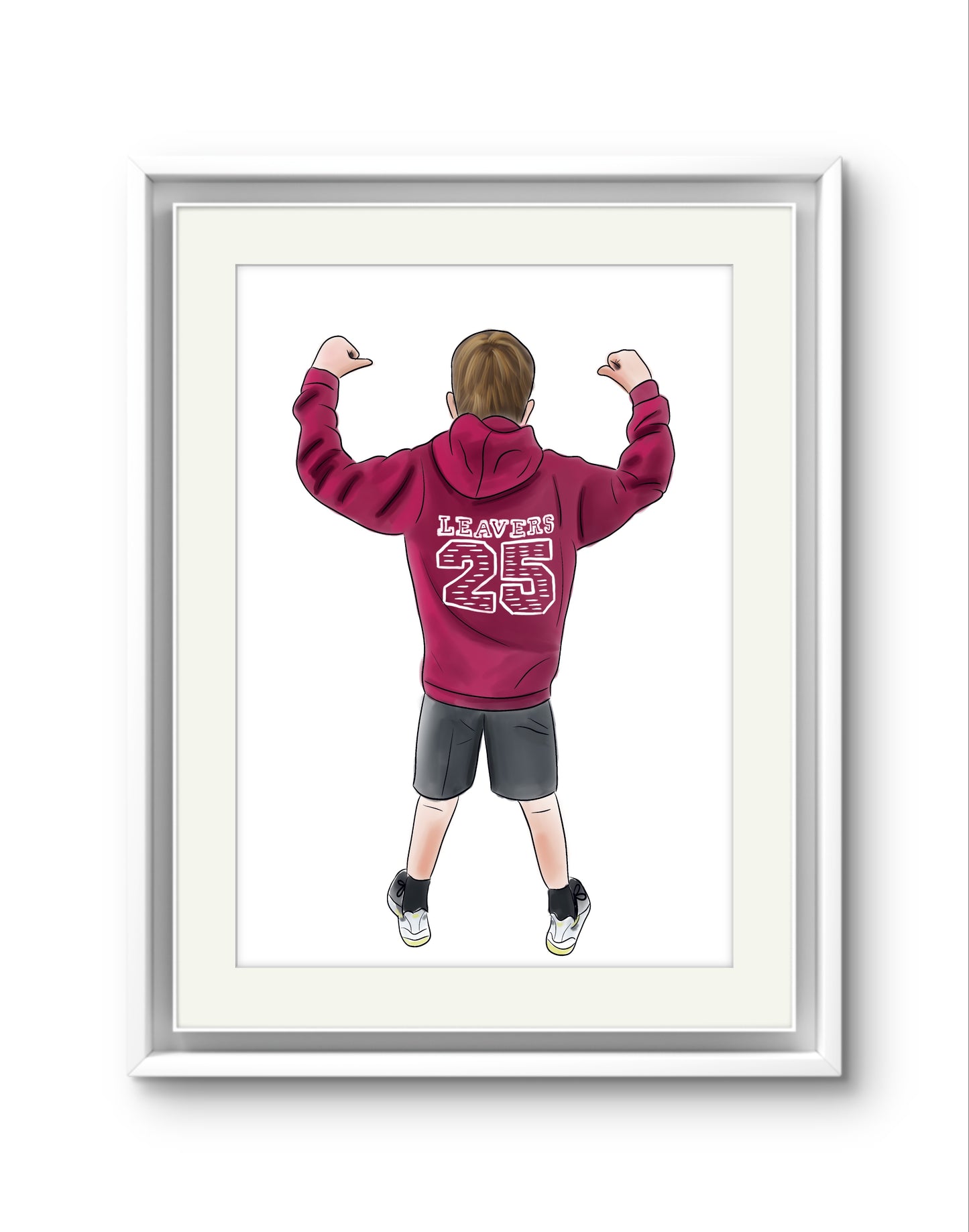 Child Illustration Print – Custom Digital portrait from Photo – Hand-Drawn Child Artwork