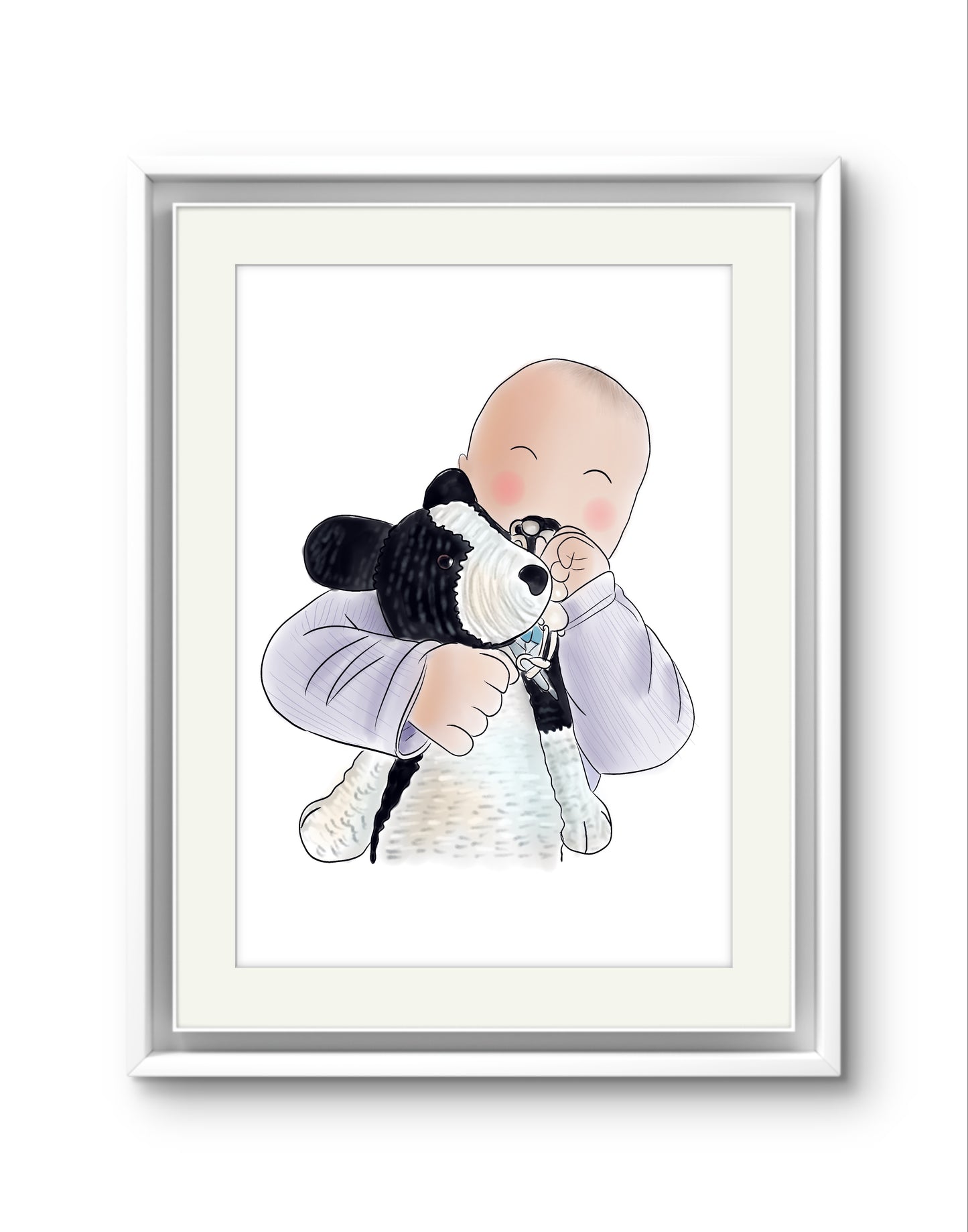 Child Illustration Print – Custom Digital portrait from Photo – Hand-Drawn Child Artwork