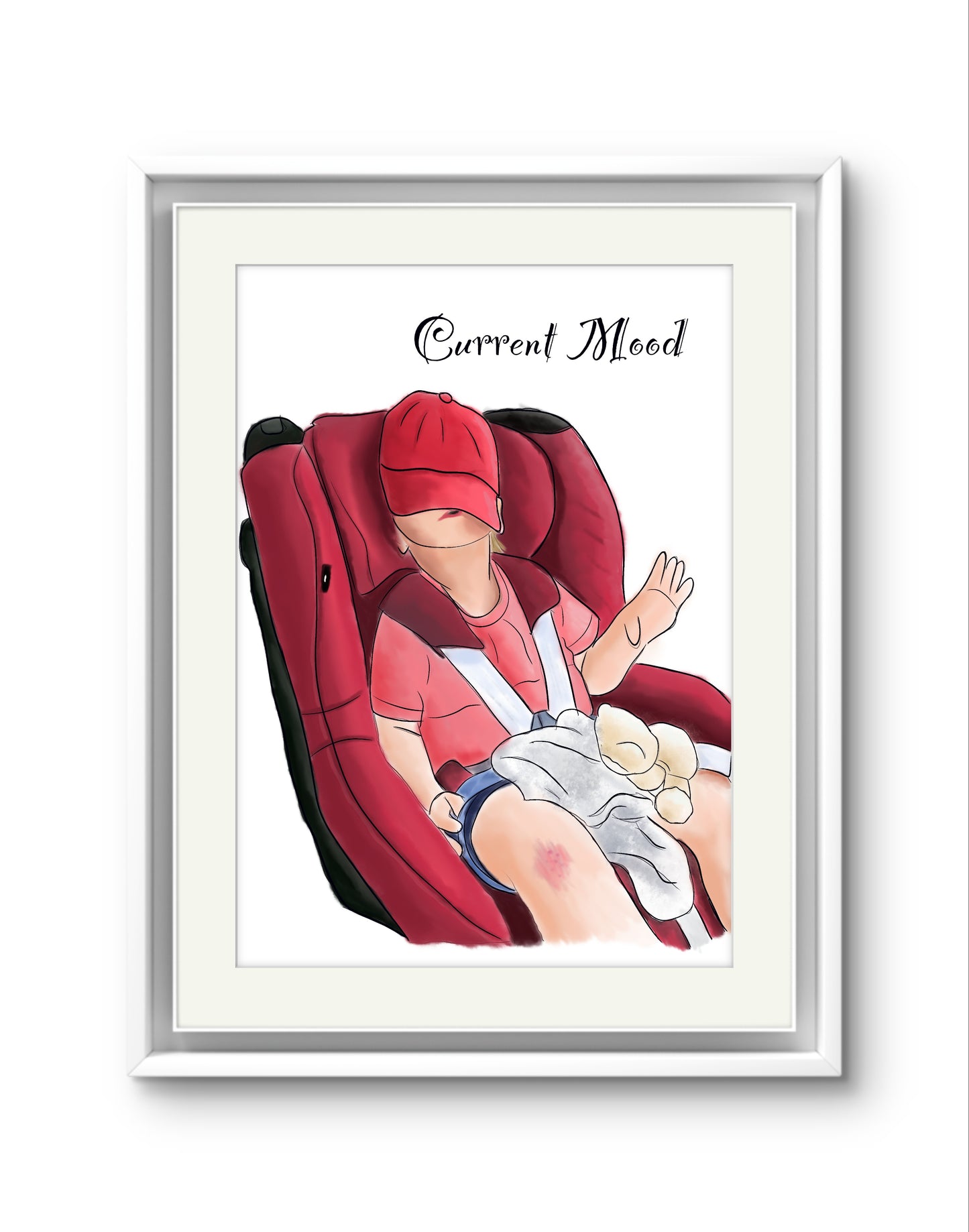 Child Illustration Print – Custom Digital portrait from Photo – Hand-Drawn Child Artwork