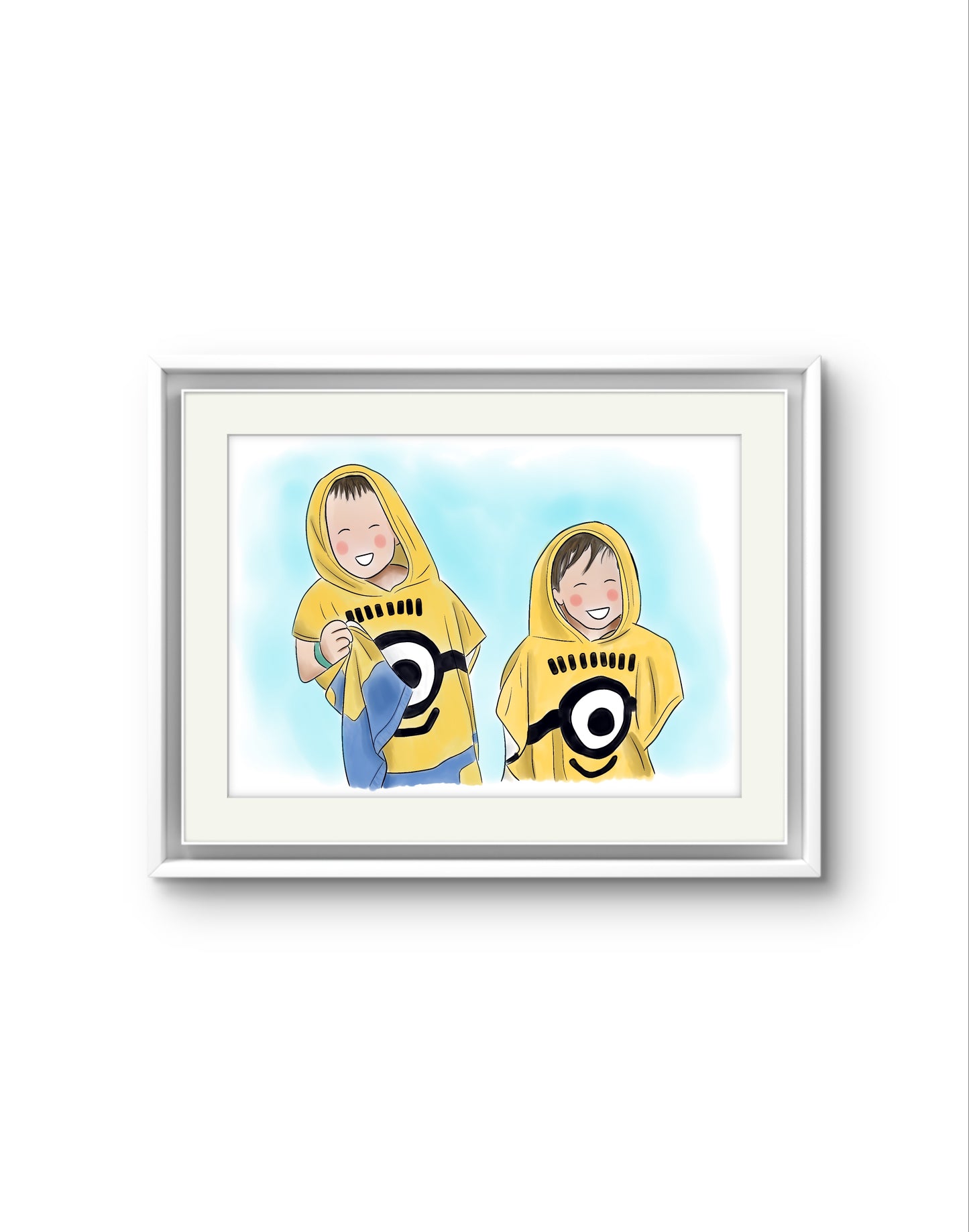 Child Illustration Print – Custom Digital portrait from Photo – Hand-Drawn Child Artwork