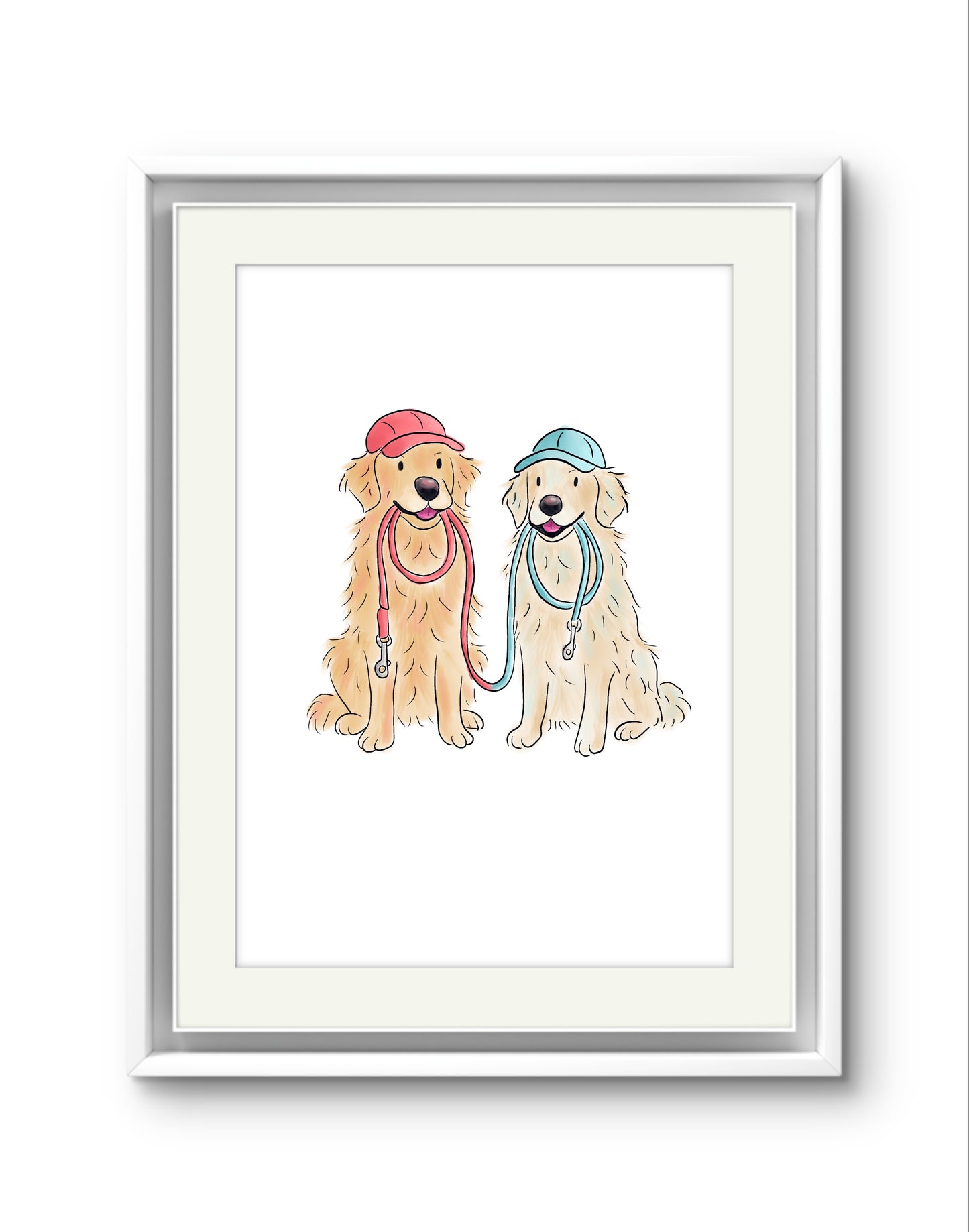 Pet Illustration Print – Custom digitally Hand Drawn Pet Portrait from Photo