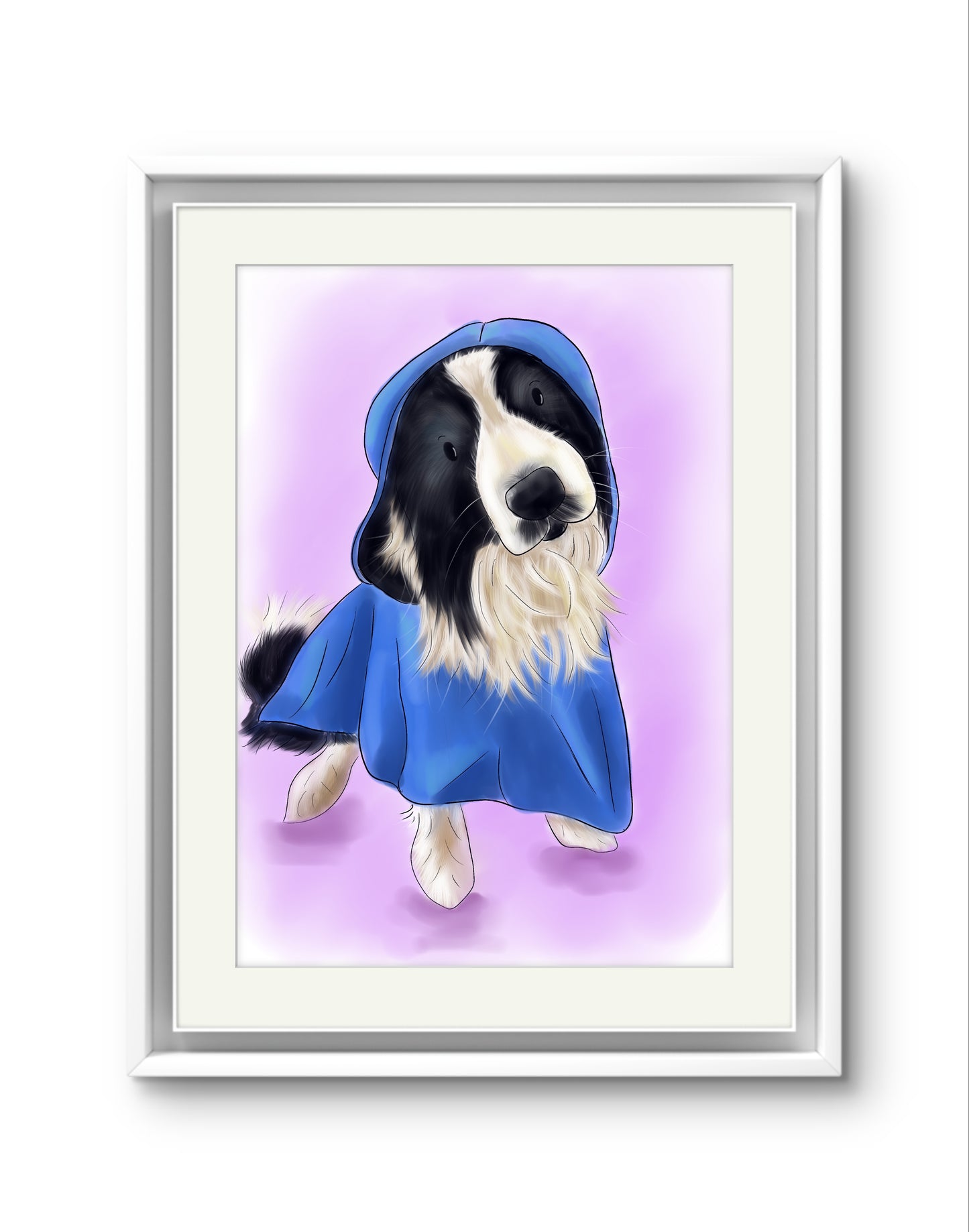 Pet Illustration Print – Custom digitally Hand Drawn Pet Portrait from Photo
