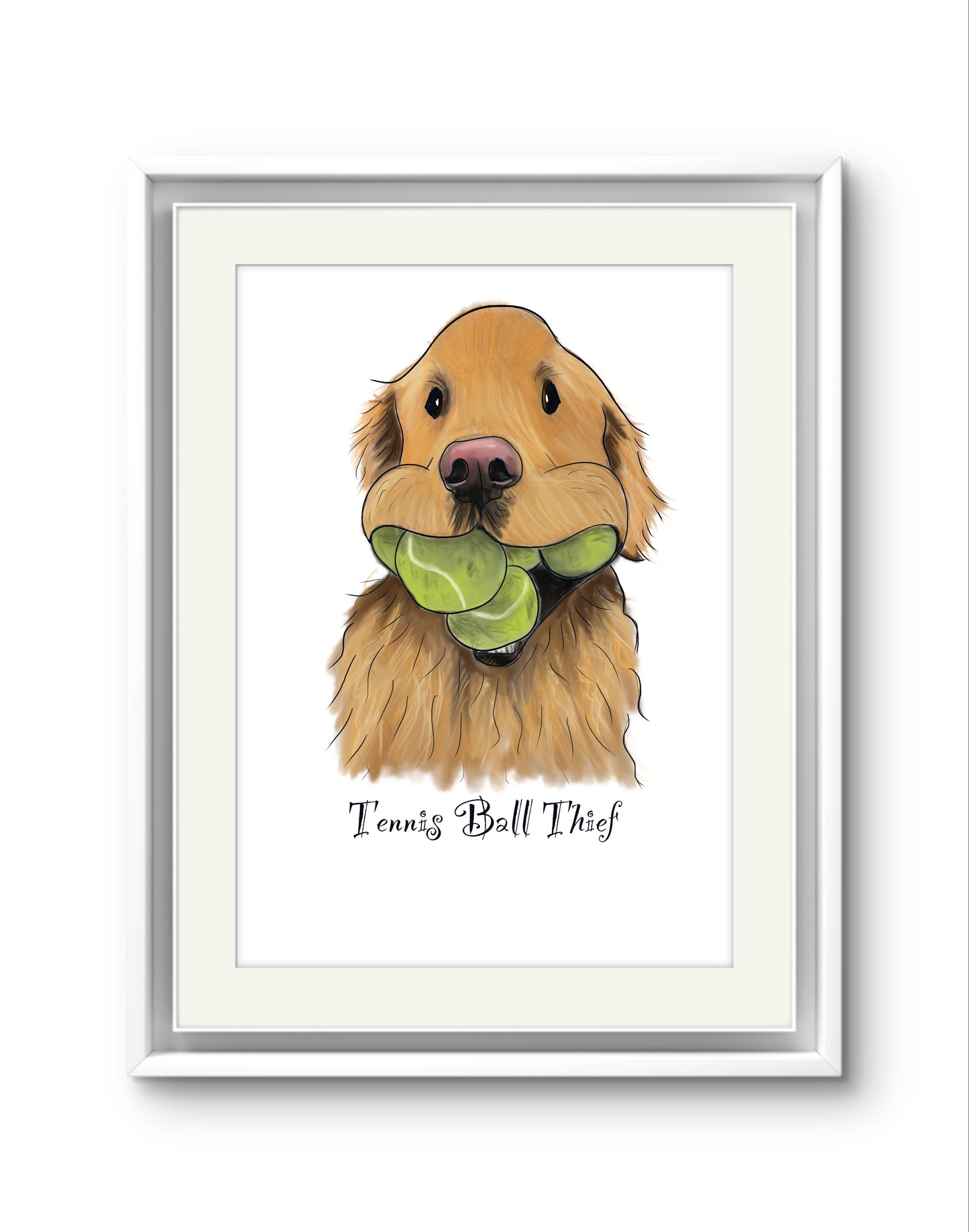 Pet Illustration Print – Custom digitally Hand Drawn Pet Portrait from Photo