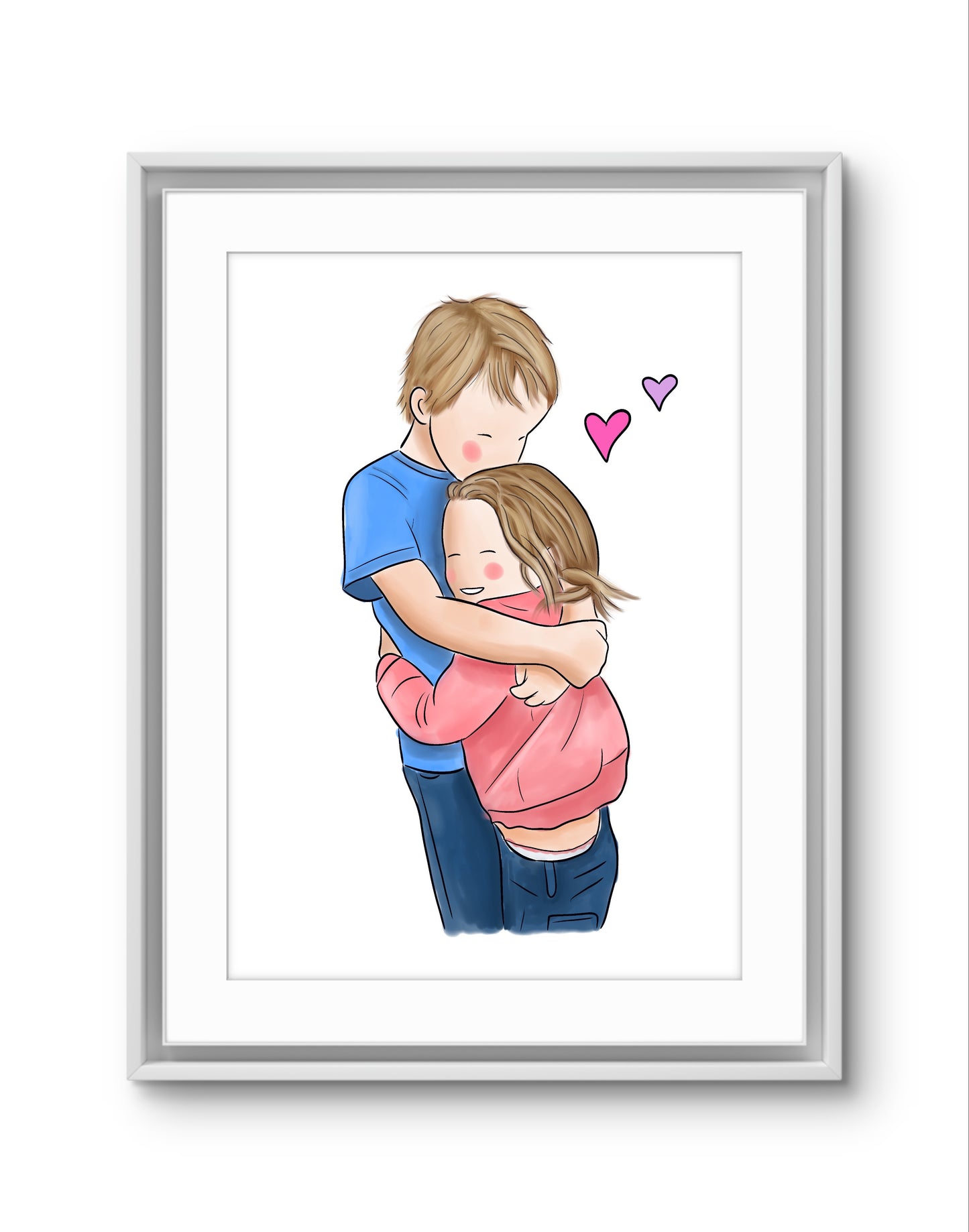 Family Illustration Prints - Custom Made portraits of your Cherished Photos & Memories