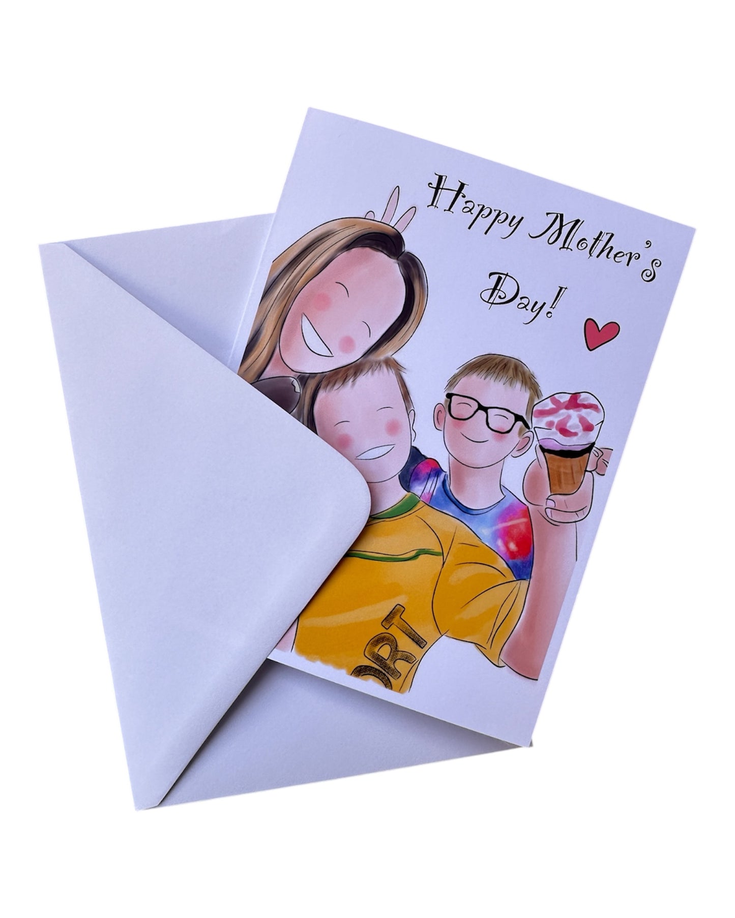 Bespoke, custom made Mother’s Day cards. Made from your photos & turned into beautiful illustrations