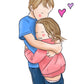 Family Illustration Greeting Card – Handmade Family Portrait Card